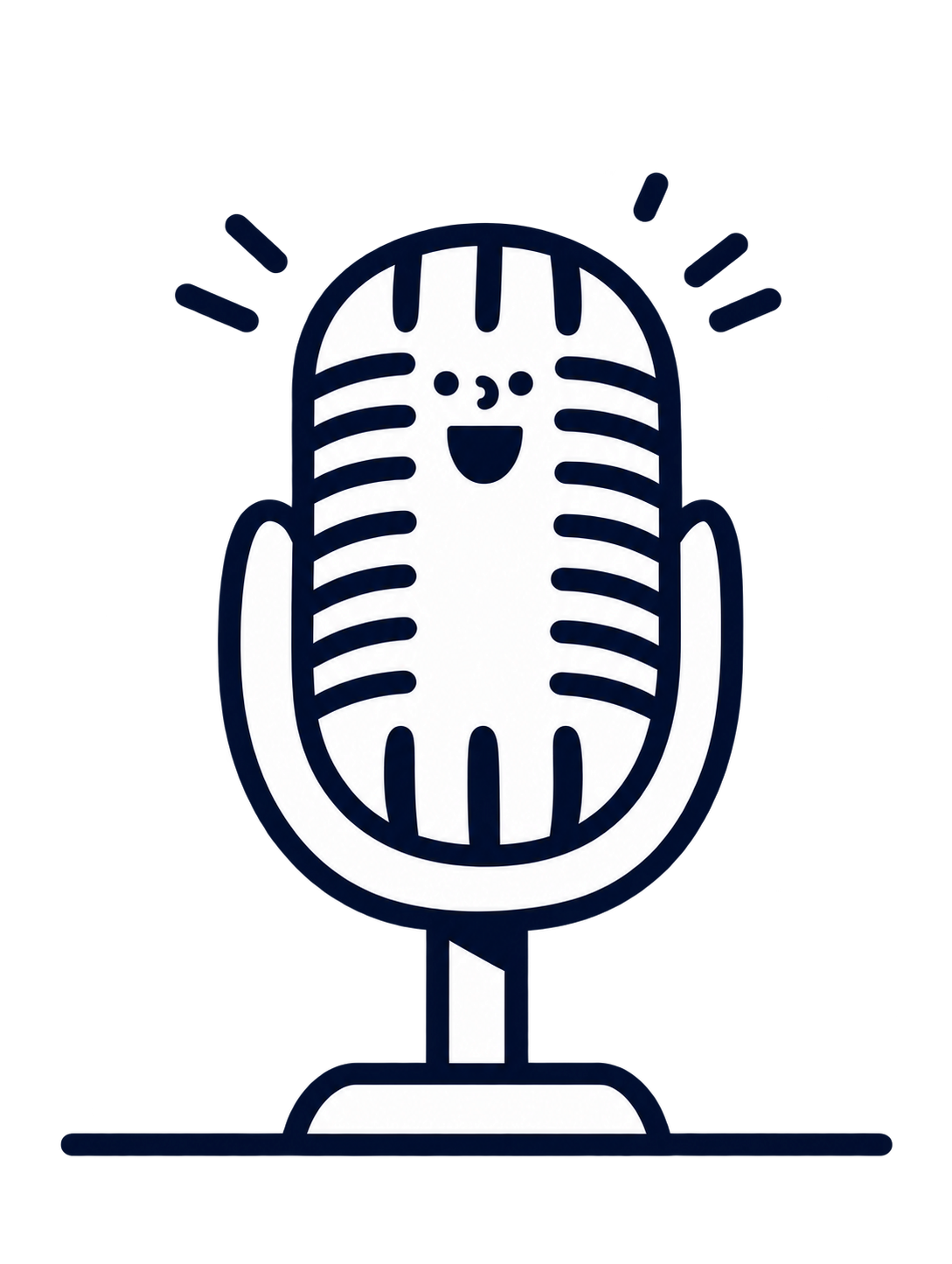 A friendly microphone illustration